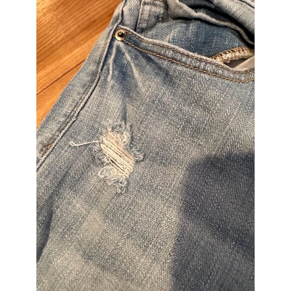 Cosmic Blue Love Distressed Boyfriend Jeans – Size 27 - Picture 8 of 11